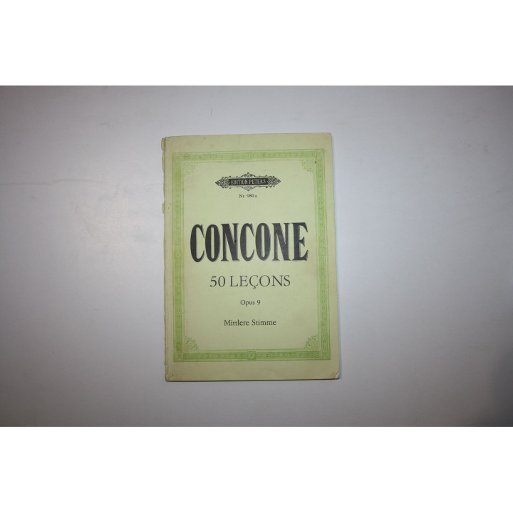 50 Lecons de Chant pour le Medium de la Voix. Opus 9. 50 уроков пения. Опус 9. Concone G. 1981 г.