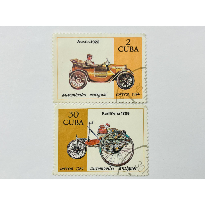 Машины. Бэнц. Остин. Неполная серия. Автомобили. Куба. 1984. Mi: CU 2903,2906. Гаш