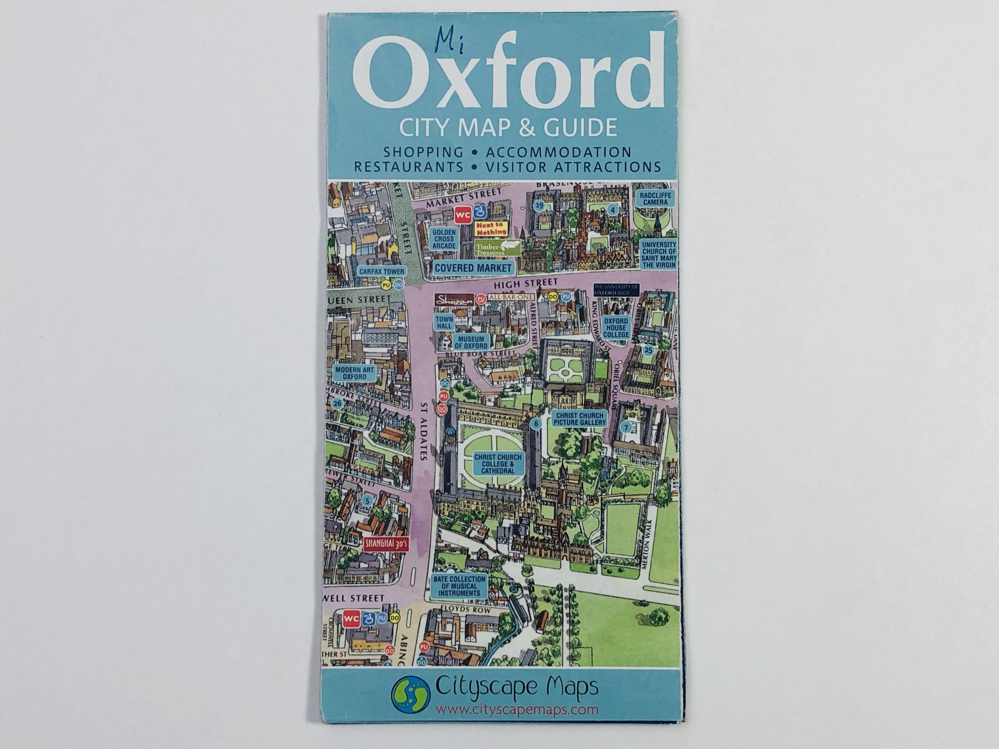 Oxford City Map and Guide (Карта Оксфорда и путеводитель). Карта города. 2013