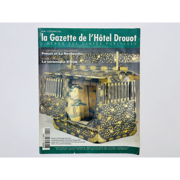 La Gazette de l'Hotel Drouot [Вестник]. № 44. 17 декабря 2004 г. История торгов Друо; веера Павла I