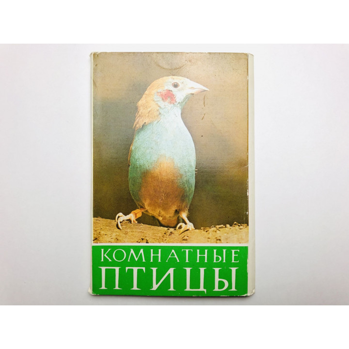 Комнатные птицы. Набор открыток. Комплект из 18 штук. Полный. 1984 г.